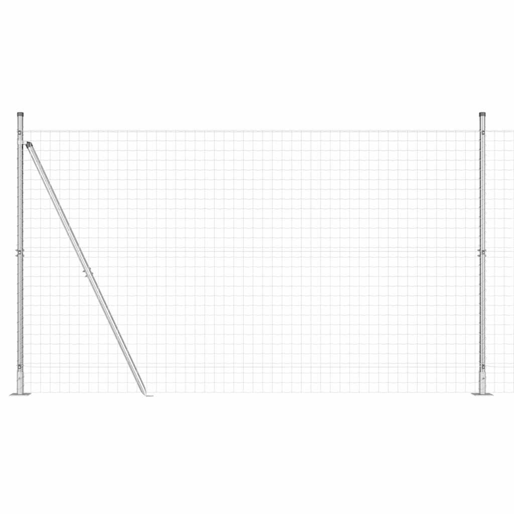 Valla vidaxxl con poste plata 1,4 x 10 m acero