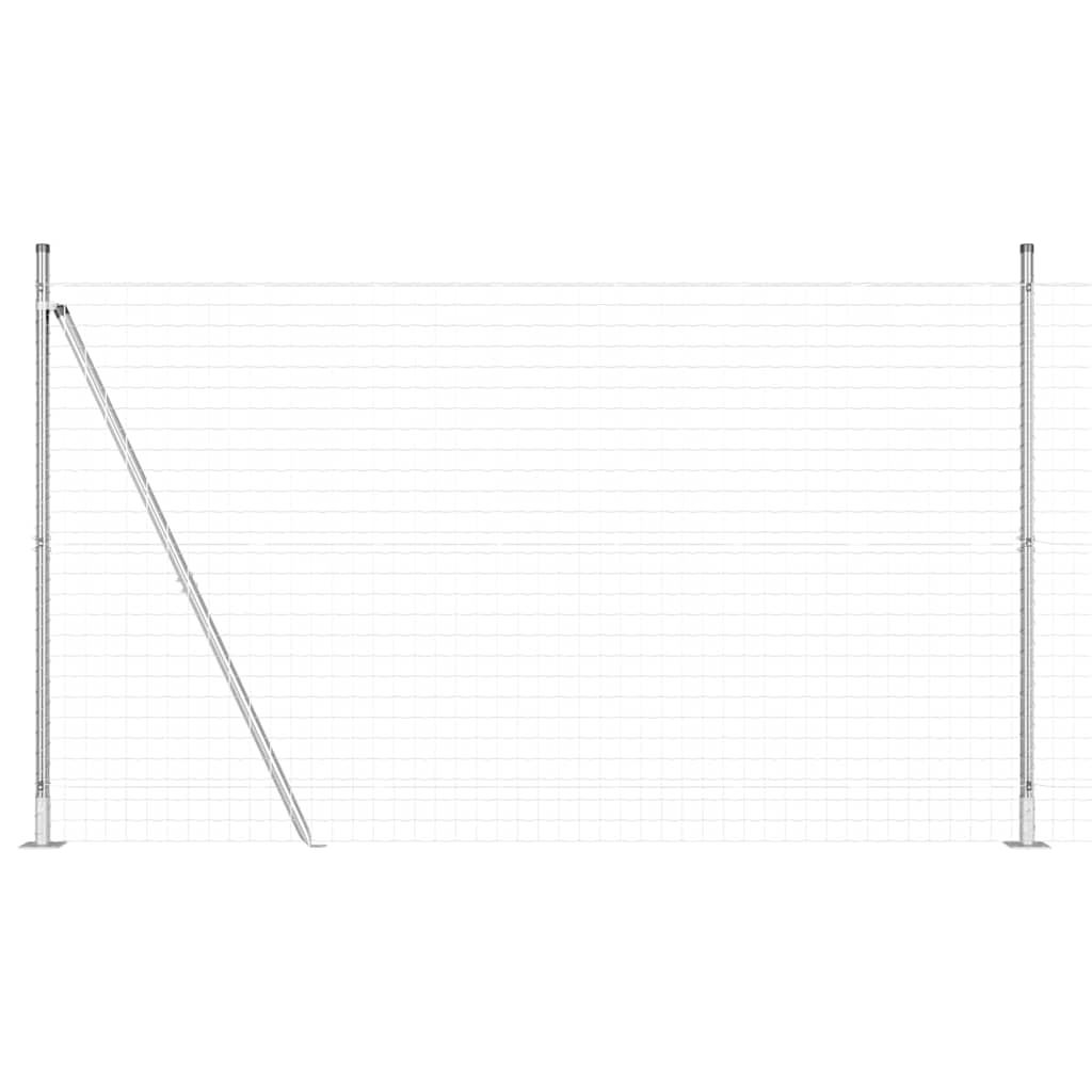 Valla vidaxxl con poste plata 1,6 x 10 m acero