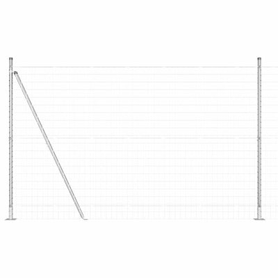 Valla vidaxl con poste plata 1,5 x 10 m acero