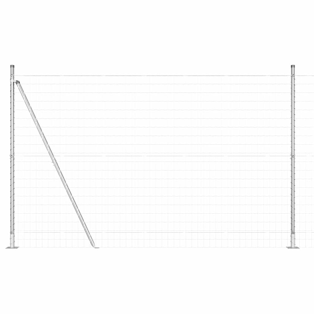 Valla vidaxxl con poste plata 1,6 x 10 m acero