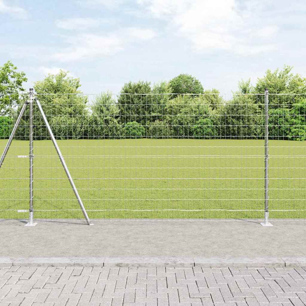Recinzione Vidaxxl con palo argento 1,2 x 10 m in acciaio