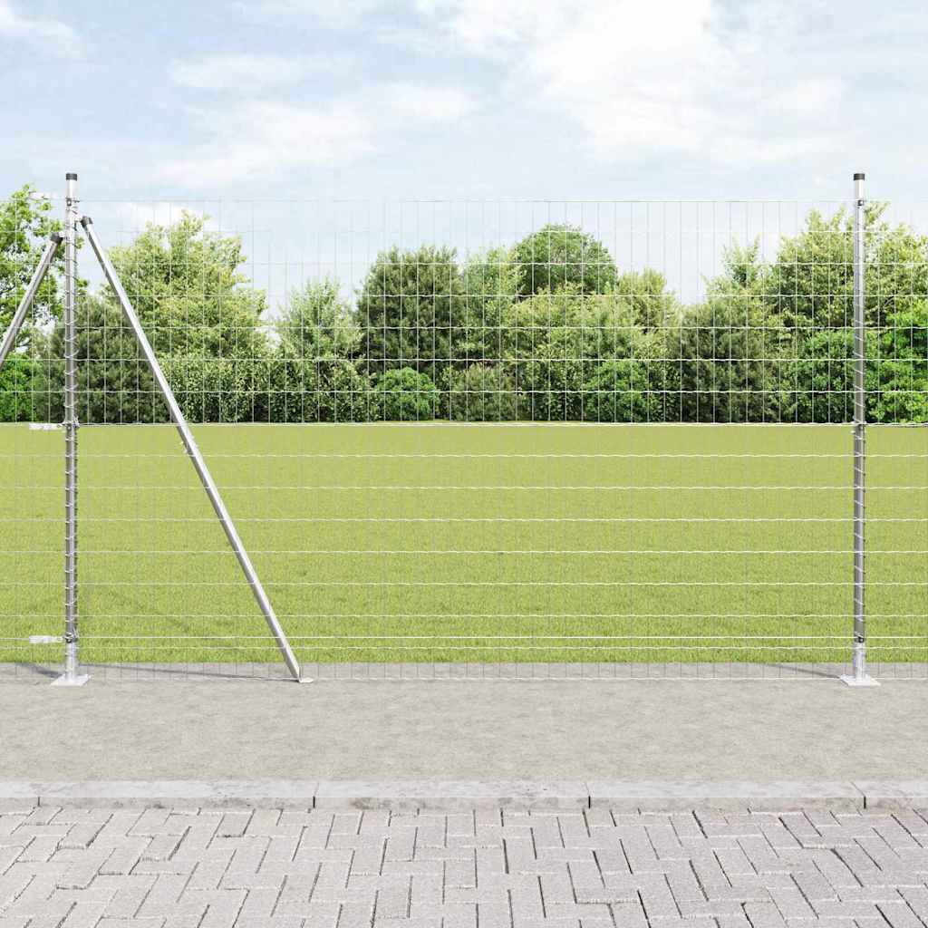 Recinzione Vidaxxl con palo argento 1,4 x 10 m in acciaio