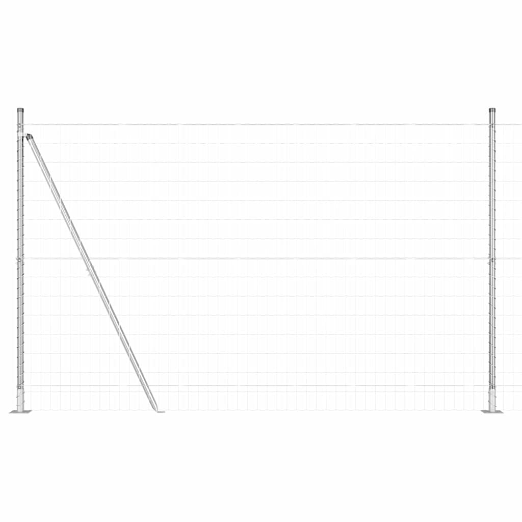 Valla vidaxxl con poste plata 1,6 x 10 m acero