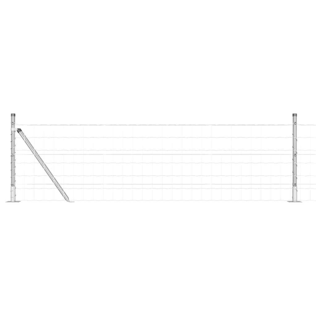 Valla vidaxxl con poste plata 0,6 x 10 m acero