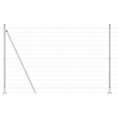 Valla vidaxl con poste plata 1,5 x 10 m acero