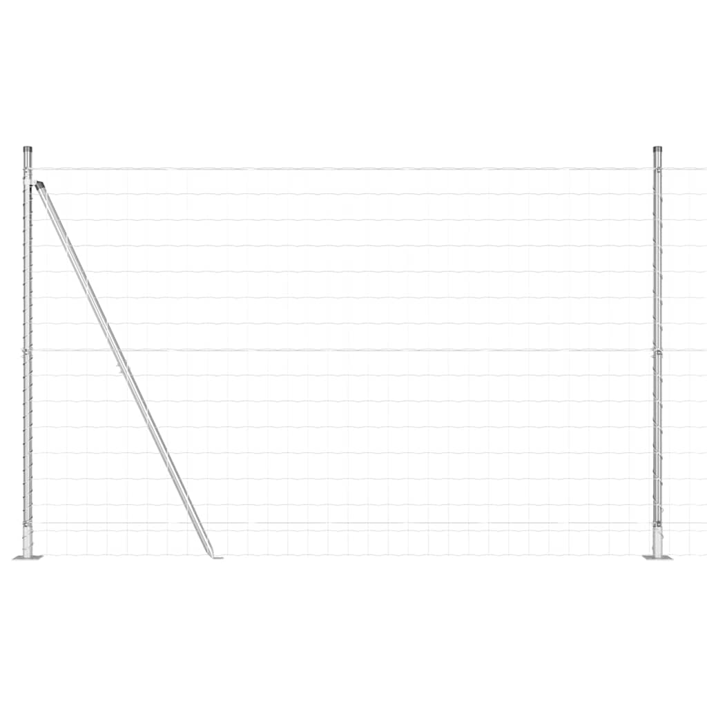 Valla vidaxxl con poste plata 1,6 x 10 m acero