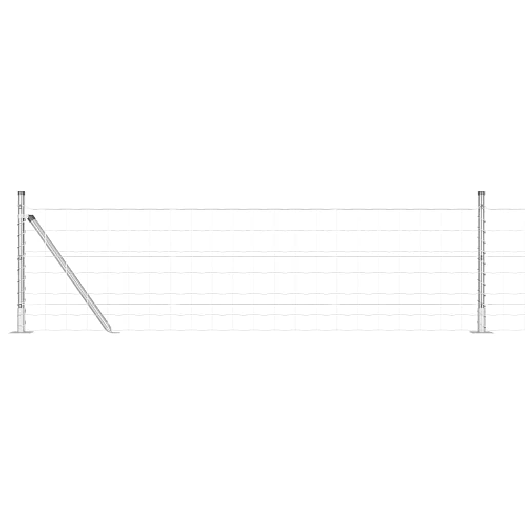Valla vidaxxl con poste plata 0,6 x 10 m acero