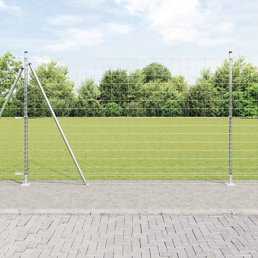 Recinzione Vidaxxl con palo argento 1,4 x 10 m in acciaio