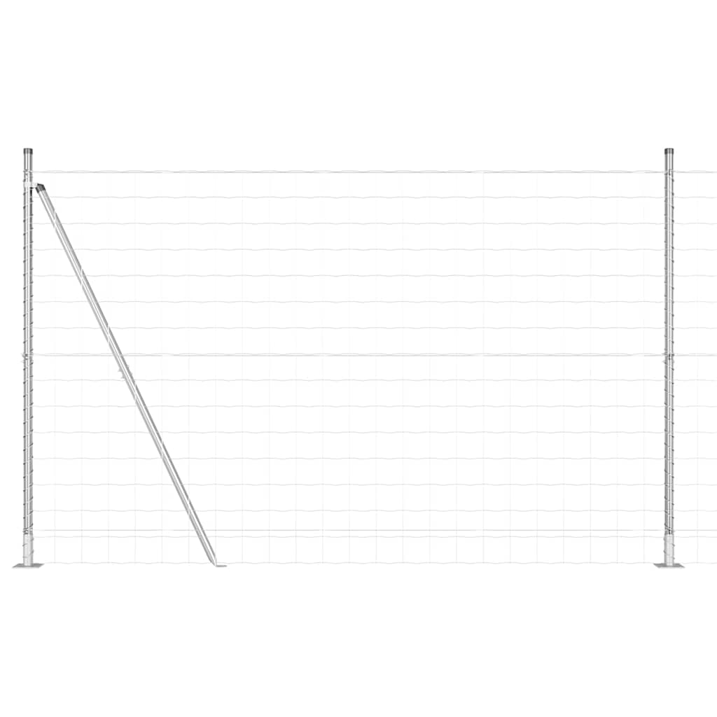 Recinzione Vidaxxl con palo argento 1,4 x 10 m in acciaio