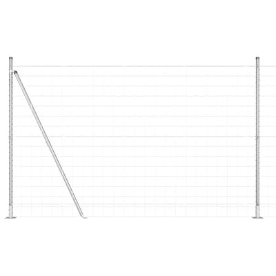 Valla vidaxl con poste plata 1,5 x 10 m acero