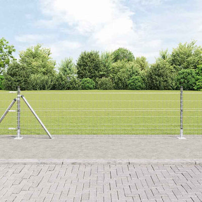 Recinzione Vidaxxl con palo argento 0,6 x 25 m in acciaio