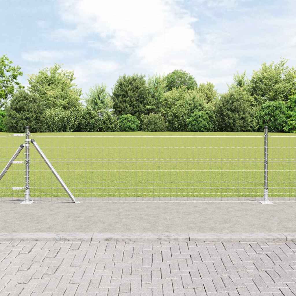 Recinzione Vidaxxl con palo argento 0,6 x 25 m in acciaio