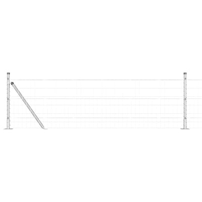 Recinzione Vidaxxl con palo argento 0,6 x 25 m in acciaio