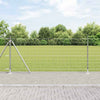 Vidaxl hek met paal zilver 0,8 x 25 m staal