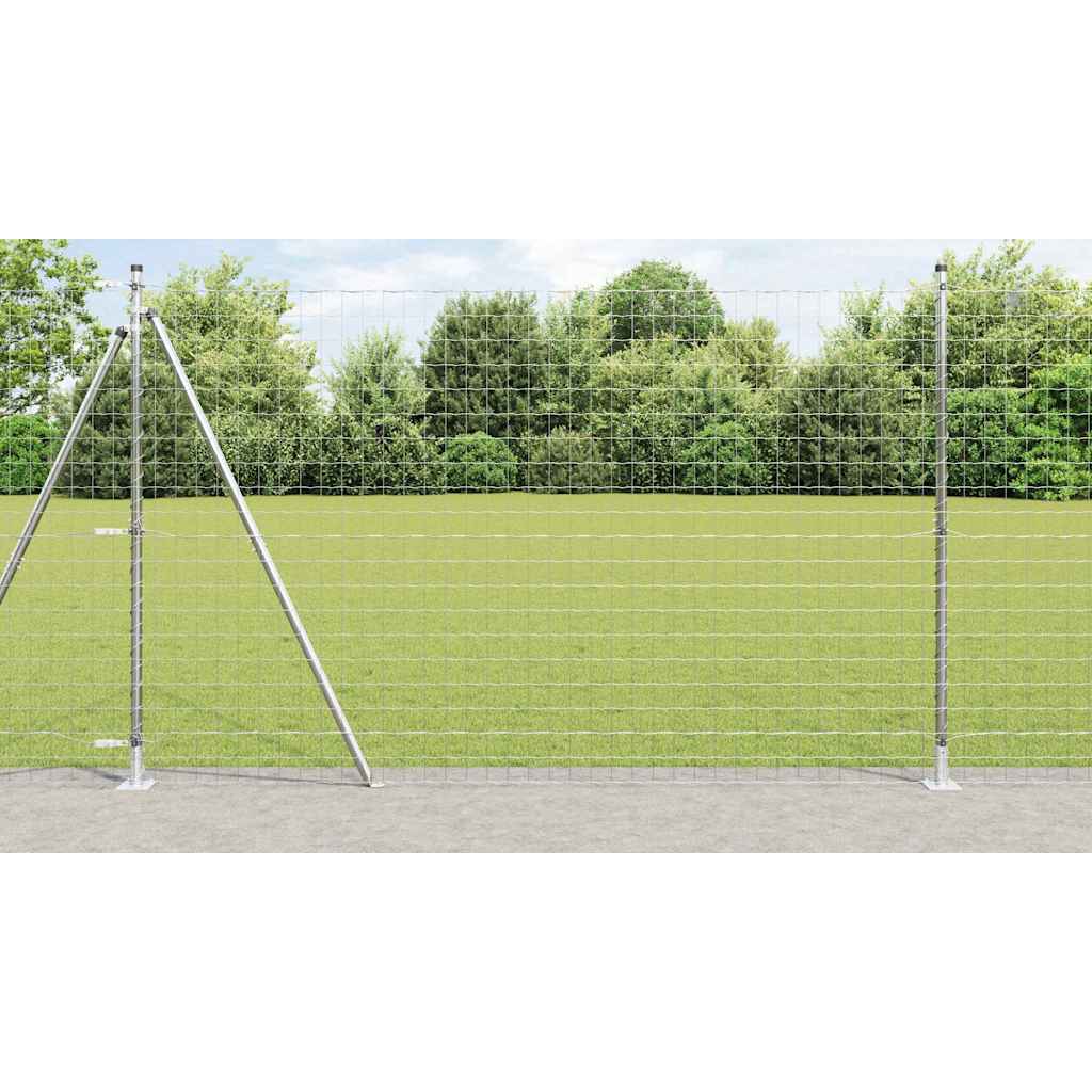 Valla vidaxl con poste plata 1,5 x 10 m acero