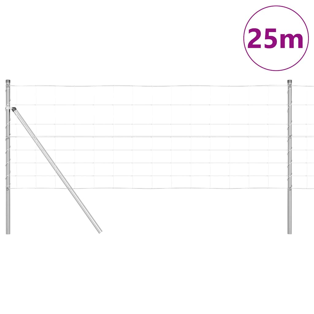 Poste para valla vidaxl acero galvanizado 25 x 0,8 m