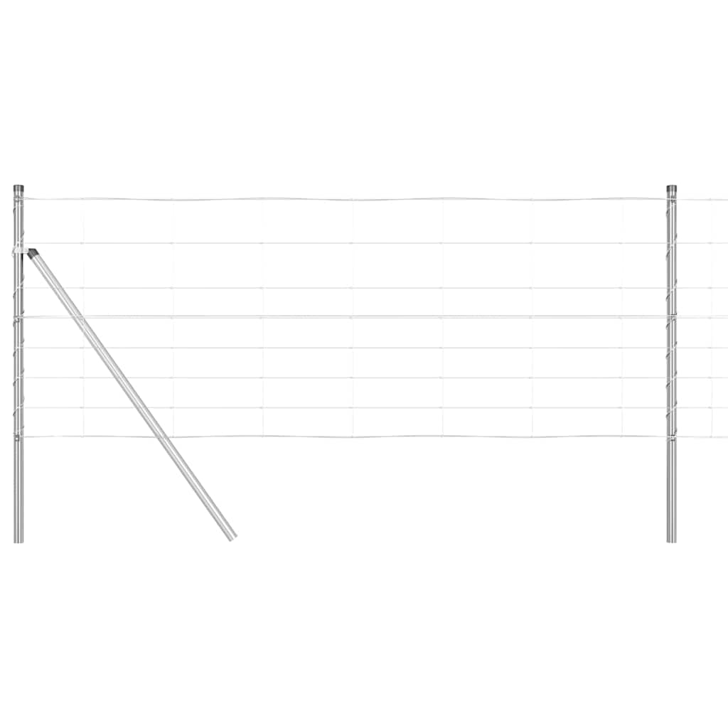 Poste para valla vidaxl acero galvanizado 25 x 0,8 m