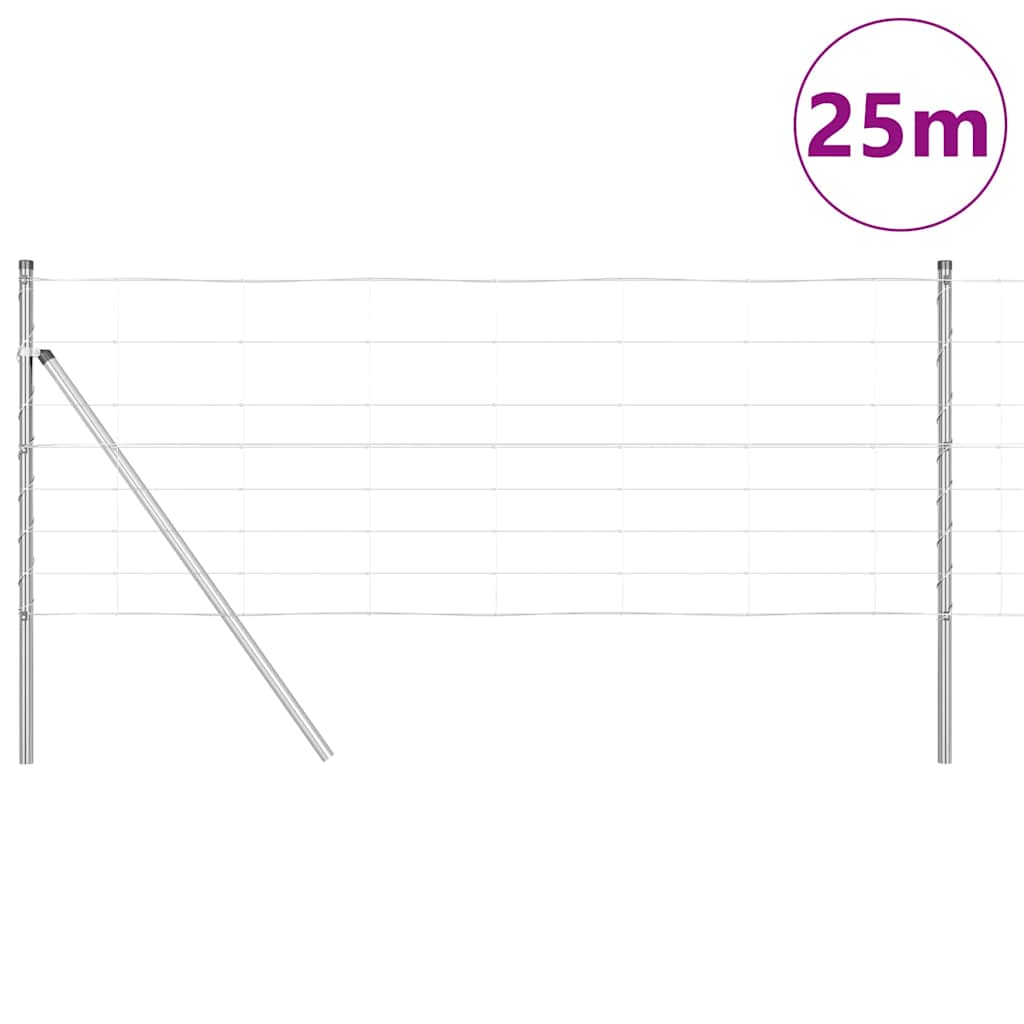 Poste para valla vidaxl acero galvanizado 25 x 0,8 m