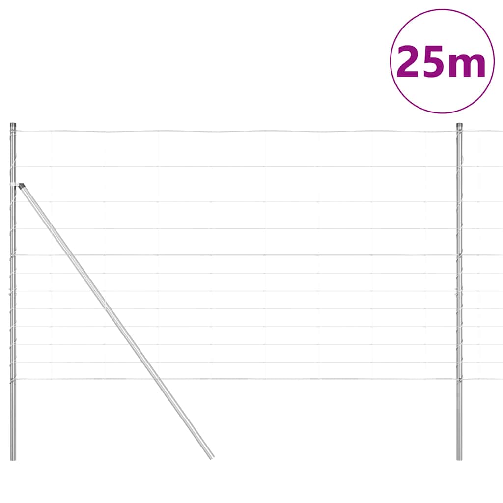 Poste para valla vidaxl acero galvanizado 25 x 1,4 m