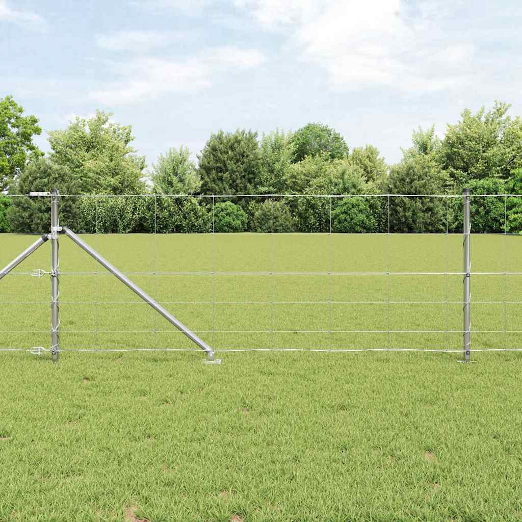 Palo per recinzione Vidaxl zincato 25 x 0,8 m in acciaio