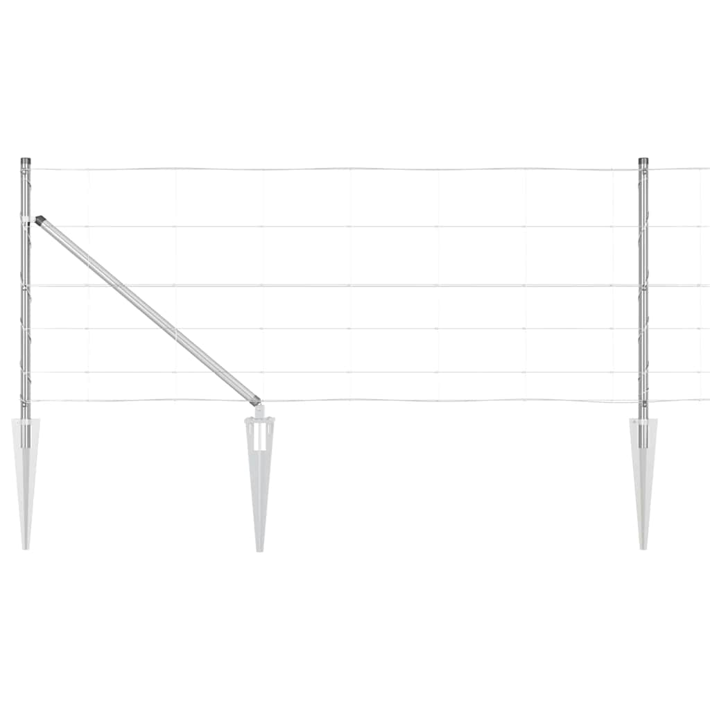 Poste para valla vidaxl acero galvanizado 25 x 0,8 m