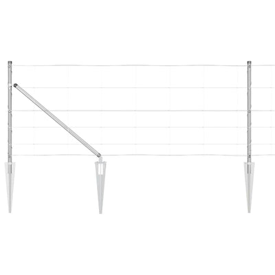 Vidaxl afrasteringspaal gegalvaniseerd 25 x 0,8 m staal