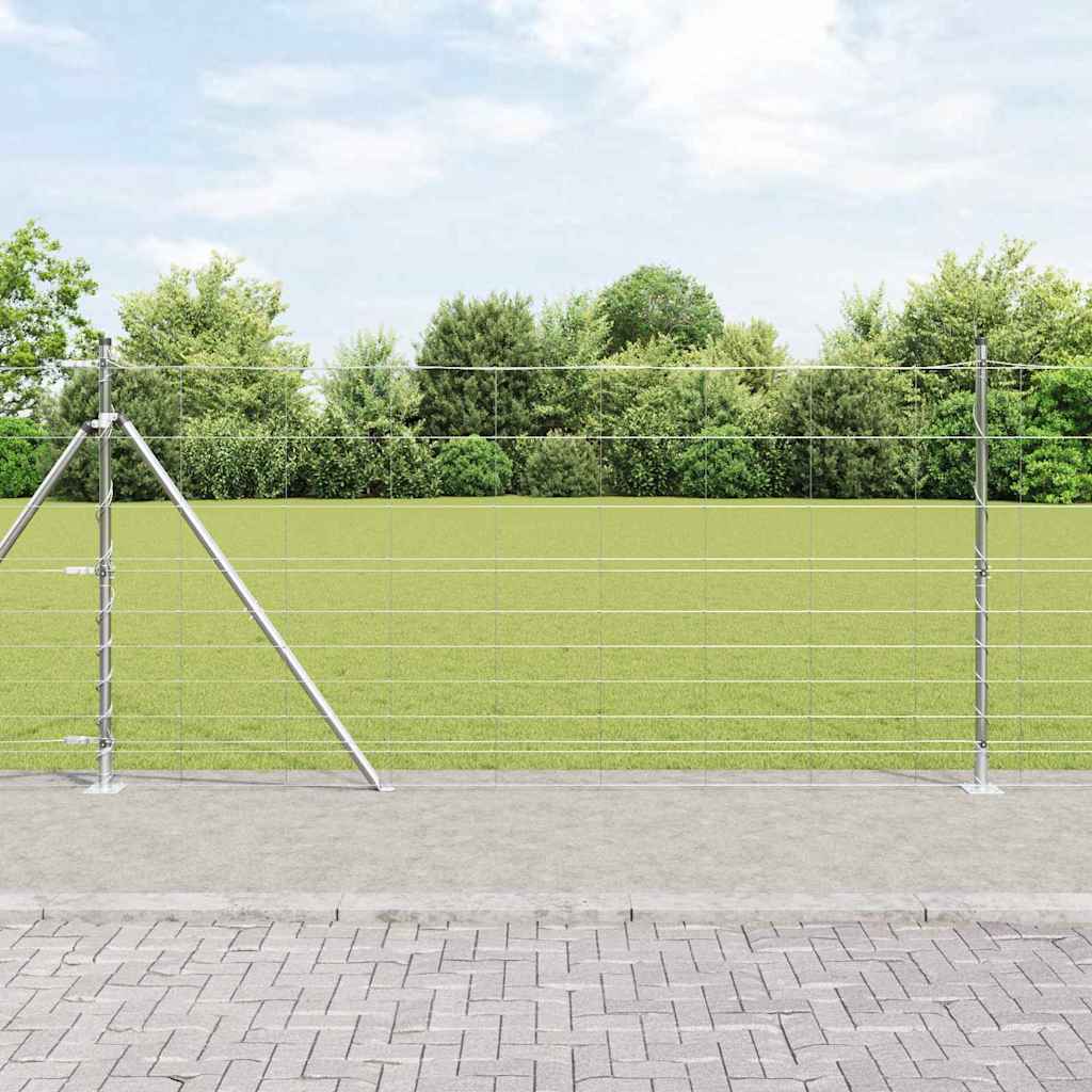 Poste para valla vidaxl acero galvanizado 25 x 1,2 m