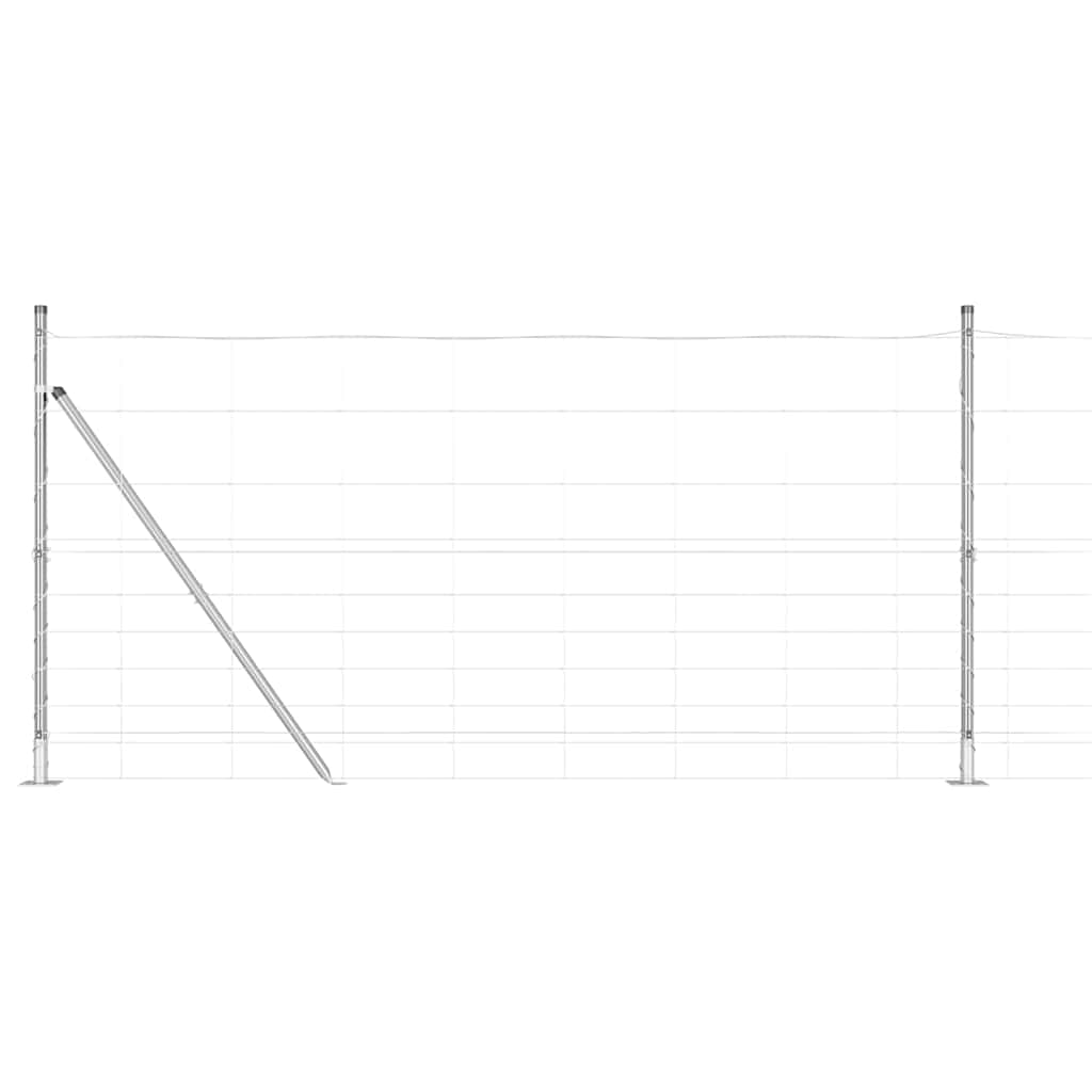 Poste para valla vidaxl acero galvanizado 25 x 1,2 m