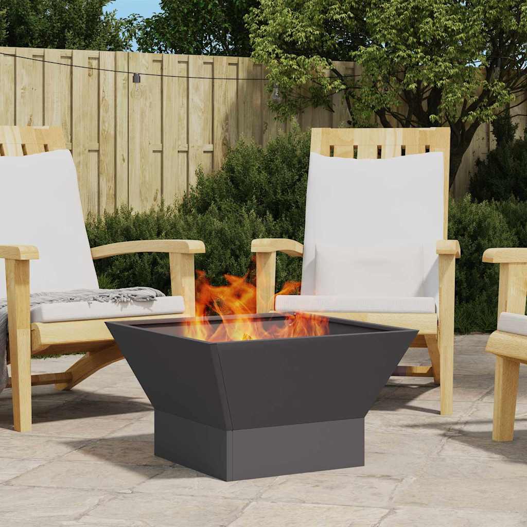 Braciere Vidaxl nero 60 x 60 x 35 cm in acciaio