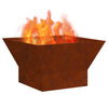 Vidaxl vuurkorf bruin 60 x 60 x 35 cm cortenstaal