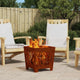 Braciere Vidaxl marrone 40 x 40 x 40 cm in acciaio