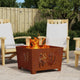 Braciere Vidaxl marrone 60 x 60 x 40 cm in acciaio