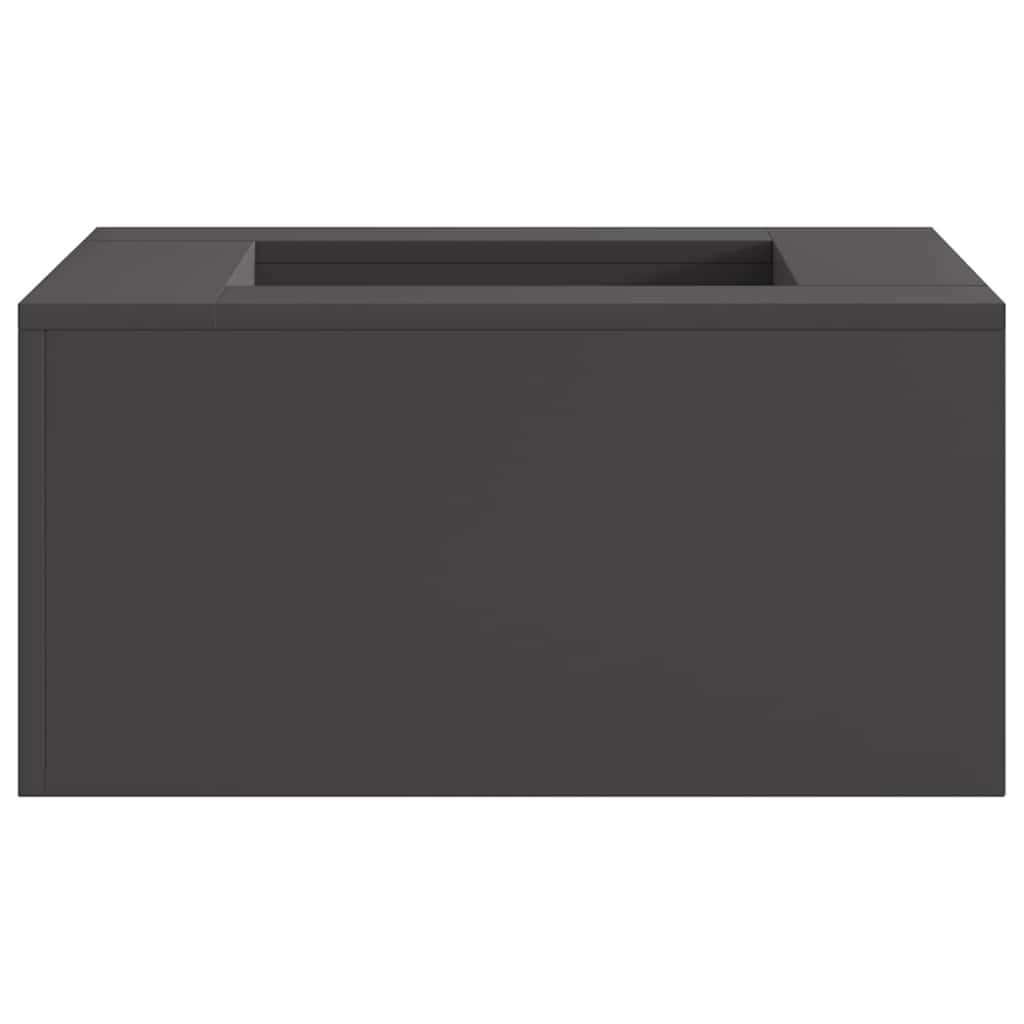 Vidaxl brasero negro 60 x 60 x 30 cm acero