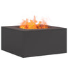 Vidaxl brasero negro 60 x 60 x 30 cm acero
