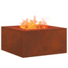 Vidaxl brasero marrón 60 x 60 x 30 cm acero corten