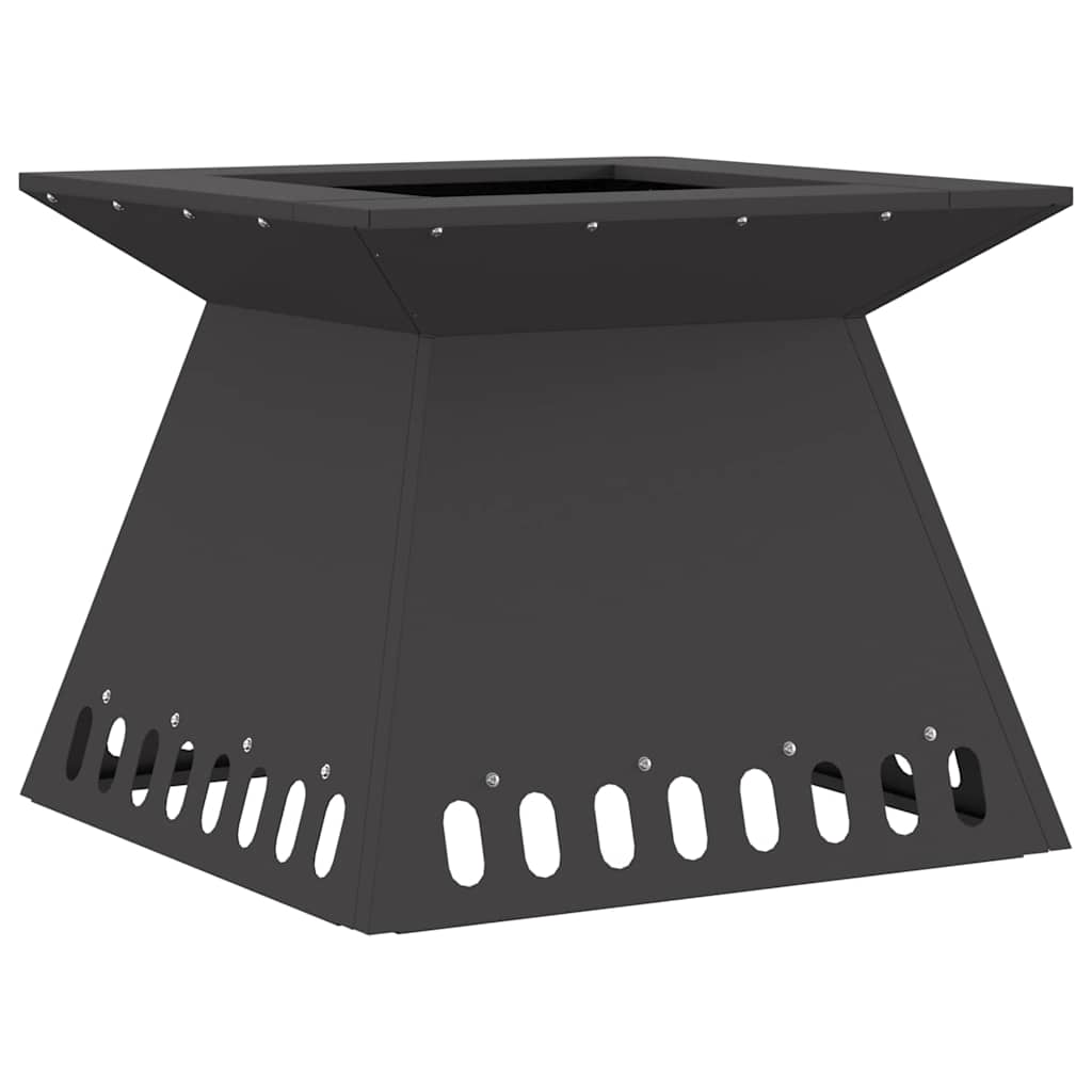 Braciere Vidaxl nero 48 x 48 x 40 cm in acciaio