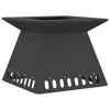 Vidaxl brasero negro 48 x 48 x 40 cm acero