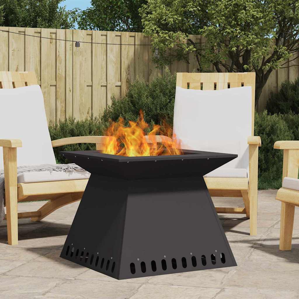 Braciere Vidaxl nero 60 x 60 x 50 cm in acciaio