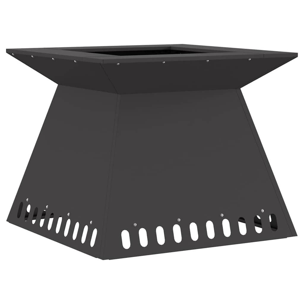 Braciere Vidaxl nero 60 x 60 x 50 cm in acciaio