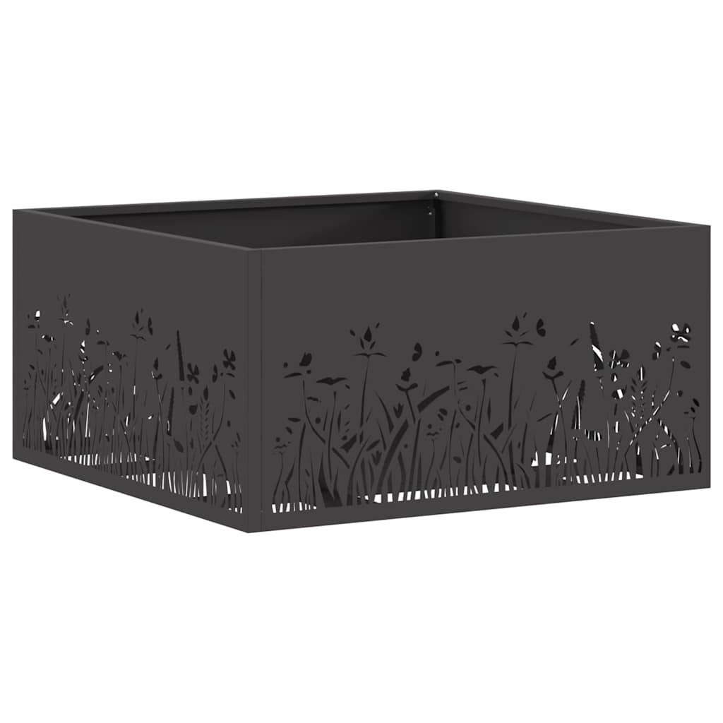 Braciere Vidaxl nero 60 x 60 x 30 cm in acciaio