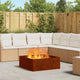 Braciere Vidaxl marrone 80 x 80 x 30 cm in acciaio corten