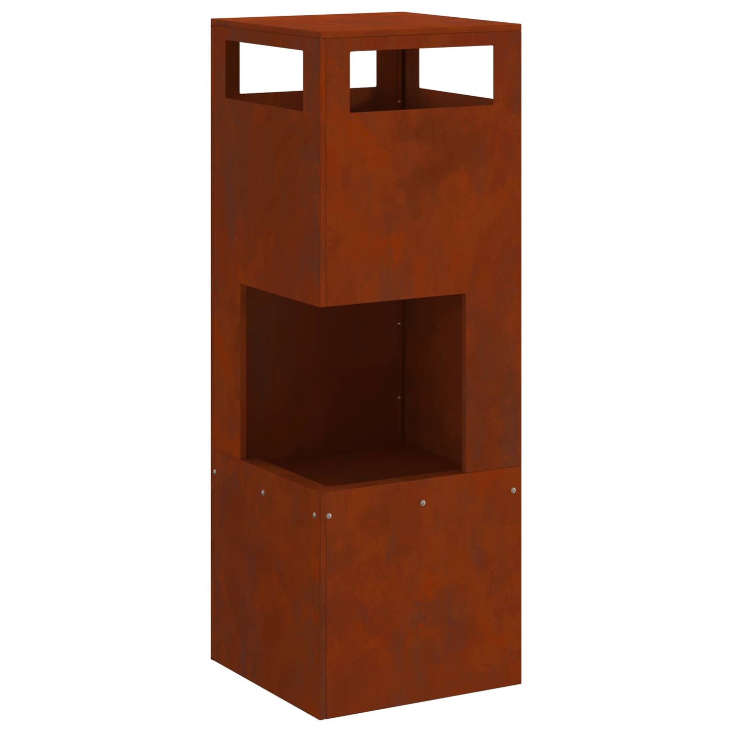 Braciere Vidaxl marrone 35 x 35 x 100 cm in acciaio