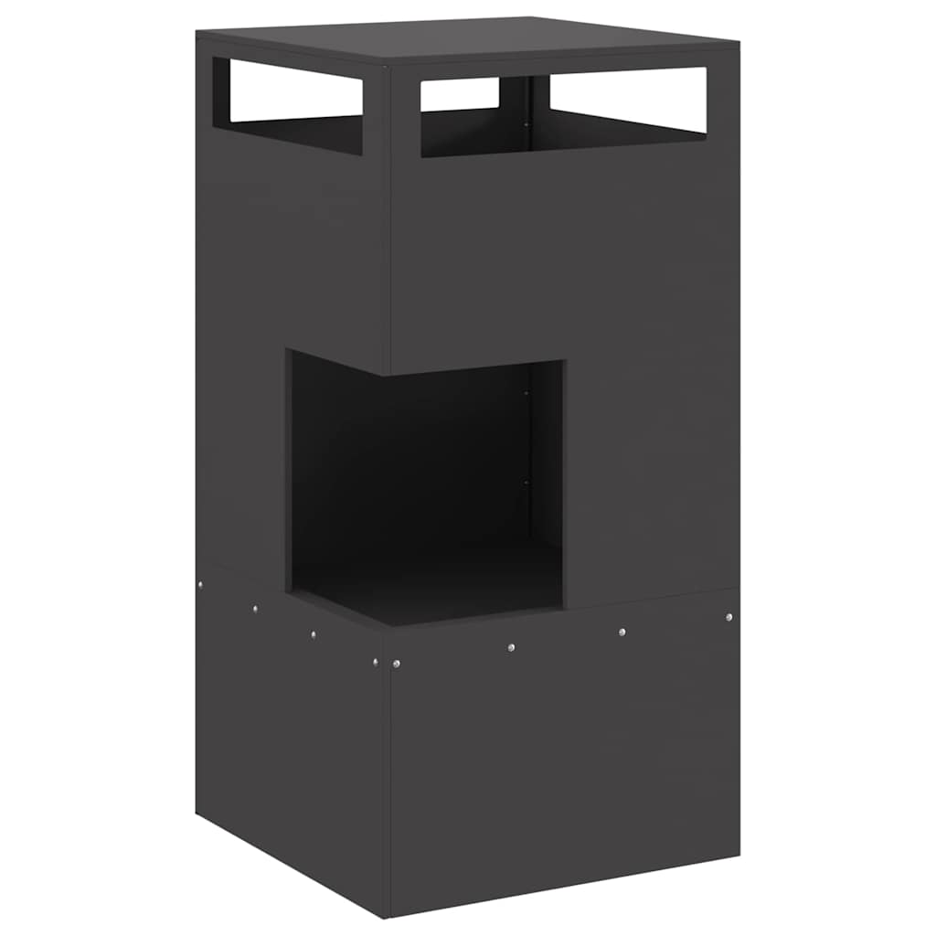 Braciere Vidaxl nero 50 x 50 x 100 cm in acciaio
