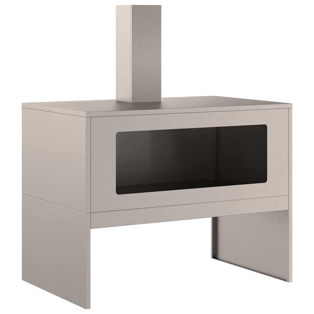 Vidaxl brasero marrón 80 x 50 x 96 cm acero corten