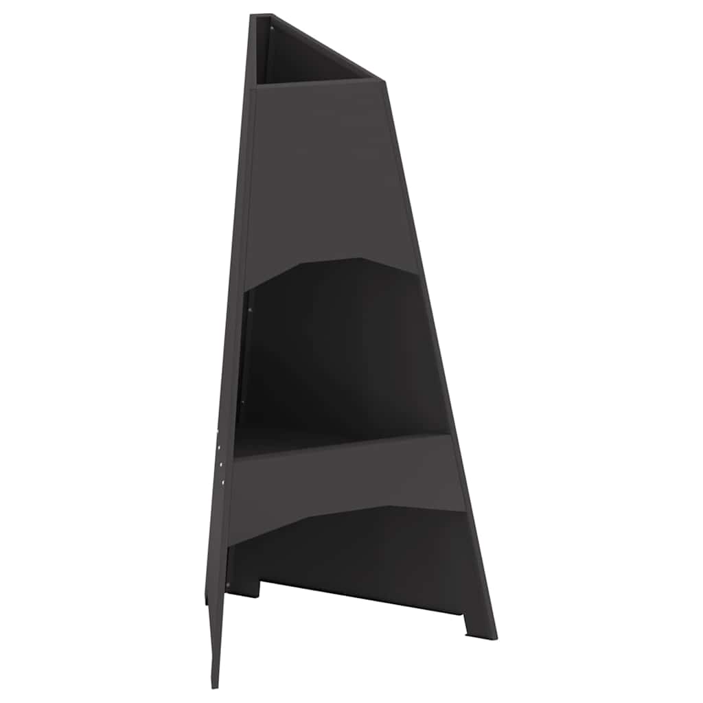 Braciere Vidaxl nero 50 x 50 x 95 cm in acciaio