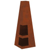 Braciere Vidaxl marrone 35 x 35 x 100 cm in acciaio resistente alle intemperie