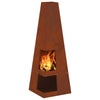 Braciere Vidaxl marrone 35 x 35 x 100 cm in acciaio resistente alle intemperie