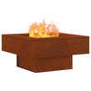 Vidaxl brasero marrón 60 x 60 x 30 cm acero corten