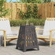 Braciere Vidaxl nero 50 x 50 x 70 cm in acciaio