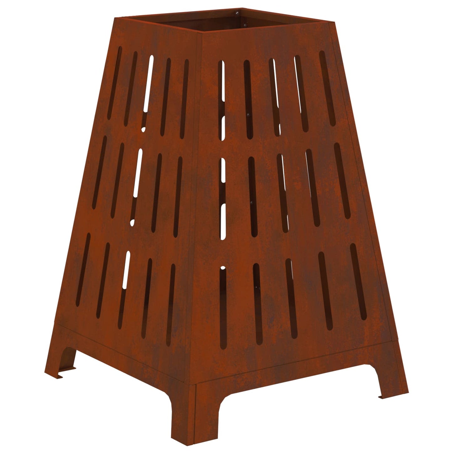 Vidaxl brasero marrón 50 x 50 x 70 cm acero corten
